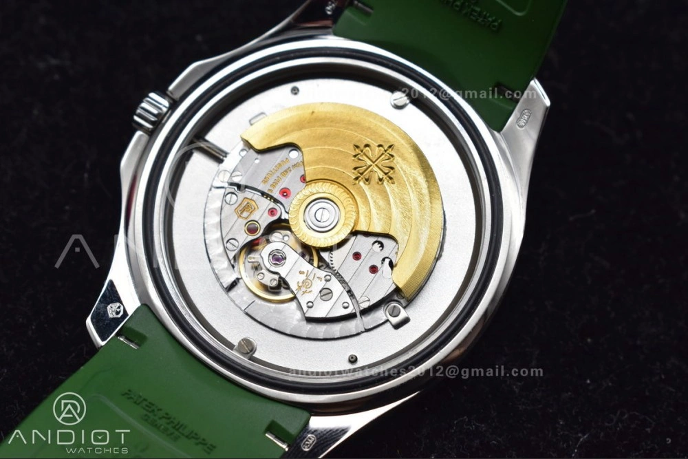 Aquanaut 5168G 42mm SS ZF 1:1 Best Edition Green Dial On Green Rubber Strap 324CS