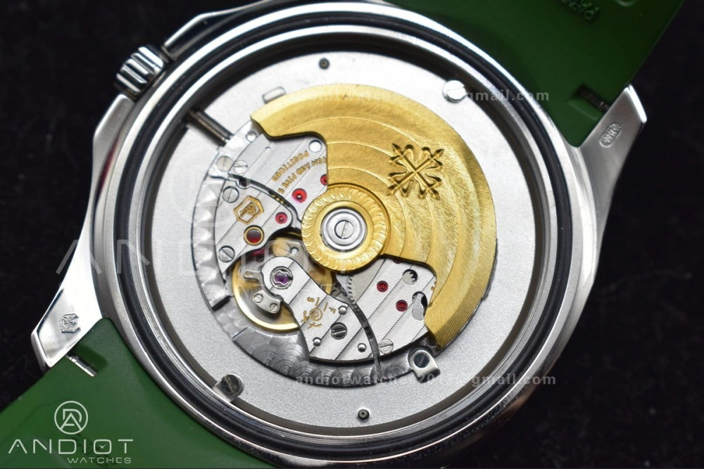 Aquanaut 5168G 42mm SS ZF 1:1 Best Edition Green Dial On Green Rubber Strap 324CS