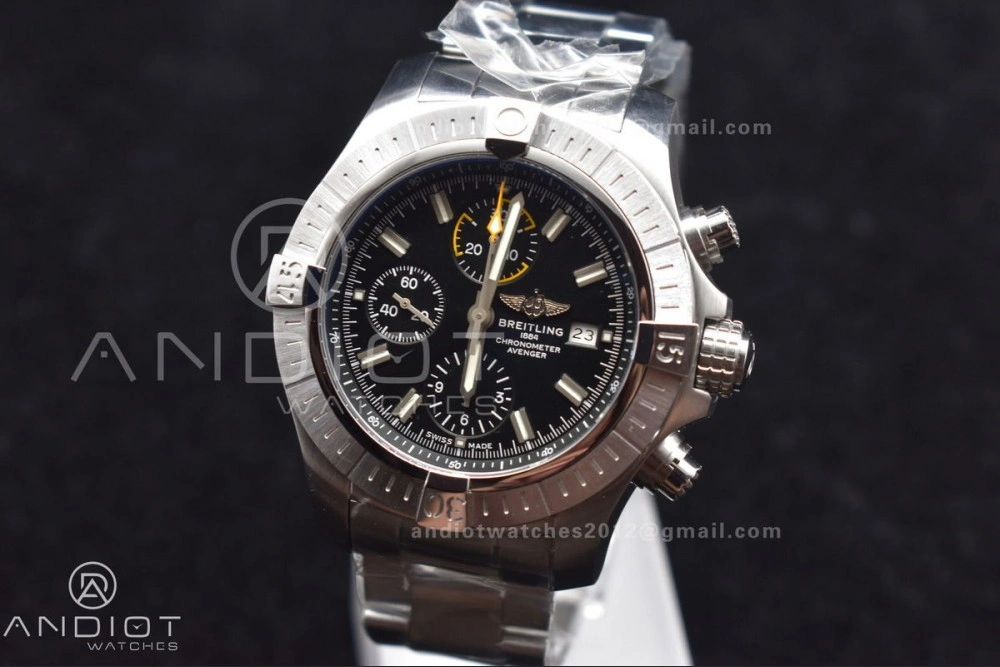 Avenger Chrono SS TF 1:1 Best Edition Black Dial on SS Bracelet A7750