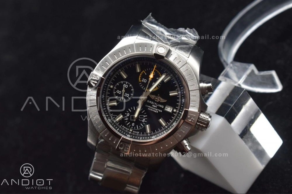Avenger Chrono SS TF 1:1 Best Edition Black Dial on SS Bracelet A7750