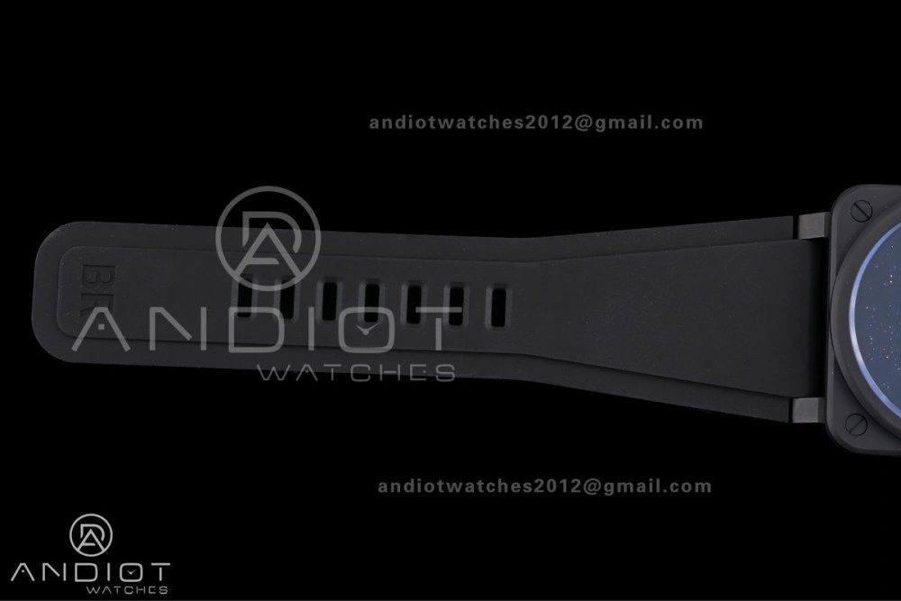 BR03 ASTRO Space Punk Black Ceramic M+F 1:1 Best Edition Aventurine Dial on Rubber Strap A2892