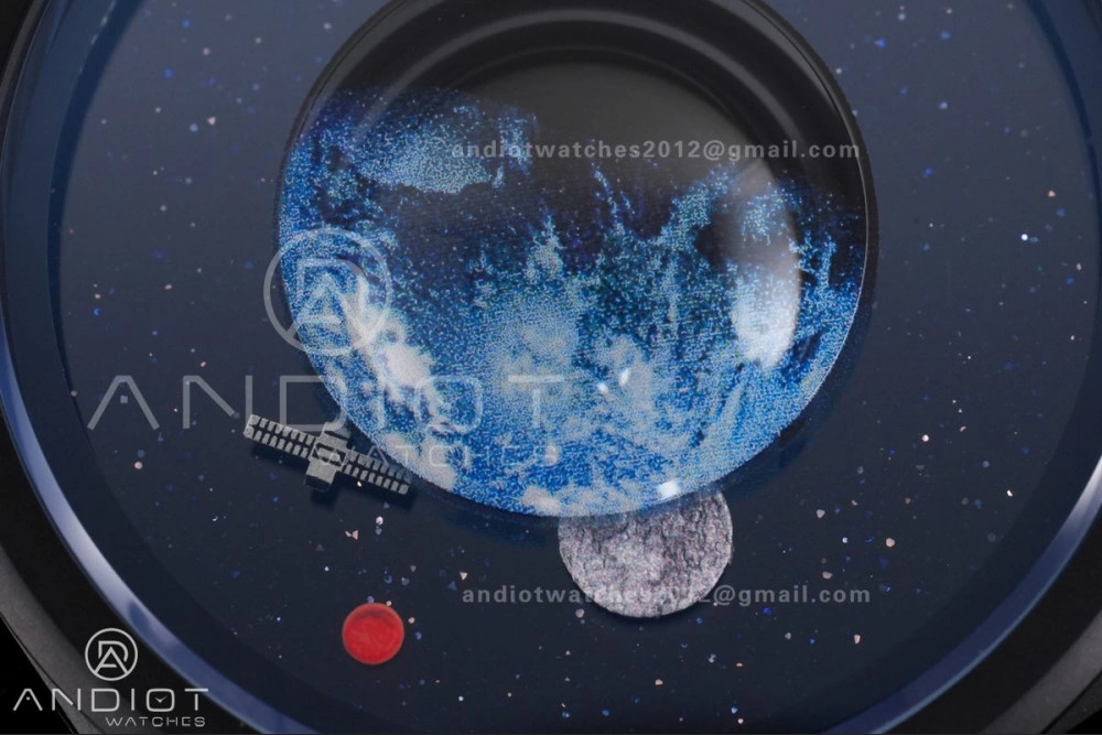 BR03 ASTRO Space Punk Black Ceramic M+F 1:1 Best Edition Aventurine Dial on Rubber Strap A2892