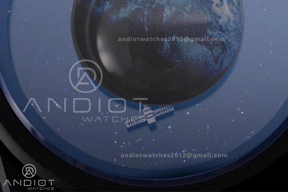 BR03 ASTRO Space Punk Black Ceramic M+F 1:1 Best Edition Aventurine Dial on Rubber Strap A2892