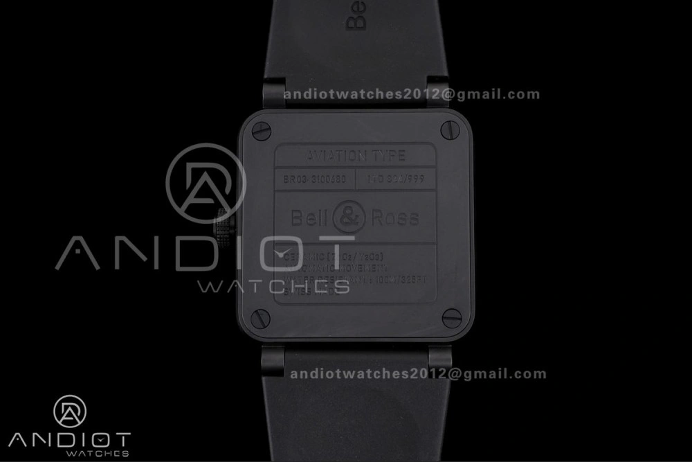 BR03 ASTRO Space Punk Black Ceramic M+F 1:1 Best Edition Aventurine Dial on Rubber Strap A2892