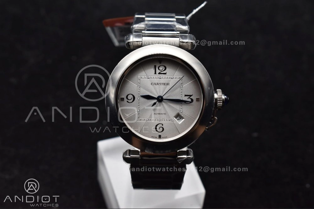BVF Cartier Pasha Ladies Made 1:1 like the Genuine White Dial on SS Bracelet