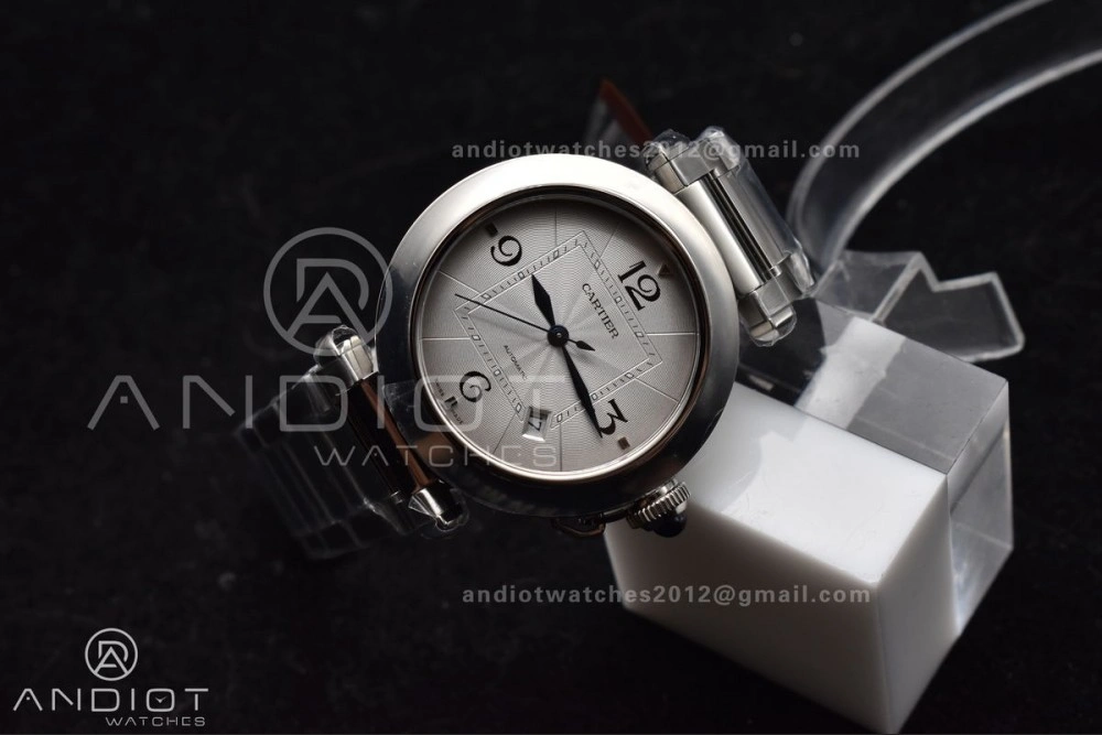 BVF Cartier Pasha Ladies Made 1:1 like the Genuine White Dial on SS Bracelet