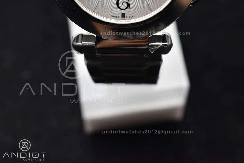 BVF Cartier Pasha Ladies Made 1:1 like the Genuine White Dial on SS Bracelet