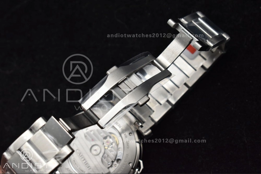 BVF Cartier Pasha Ladies Made 1:1 like the Genuine White Dial on SS Bracelet