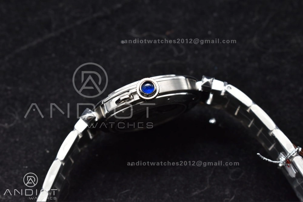BVF Cartier Pasha Ladies Made 1:1 like the Genuine White Dial on SS Bracelet