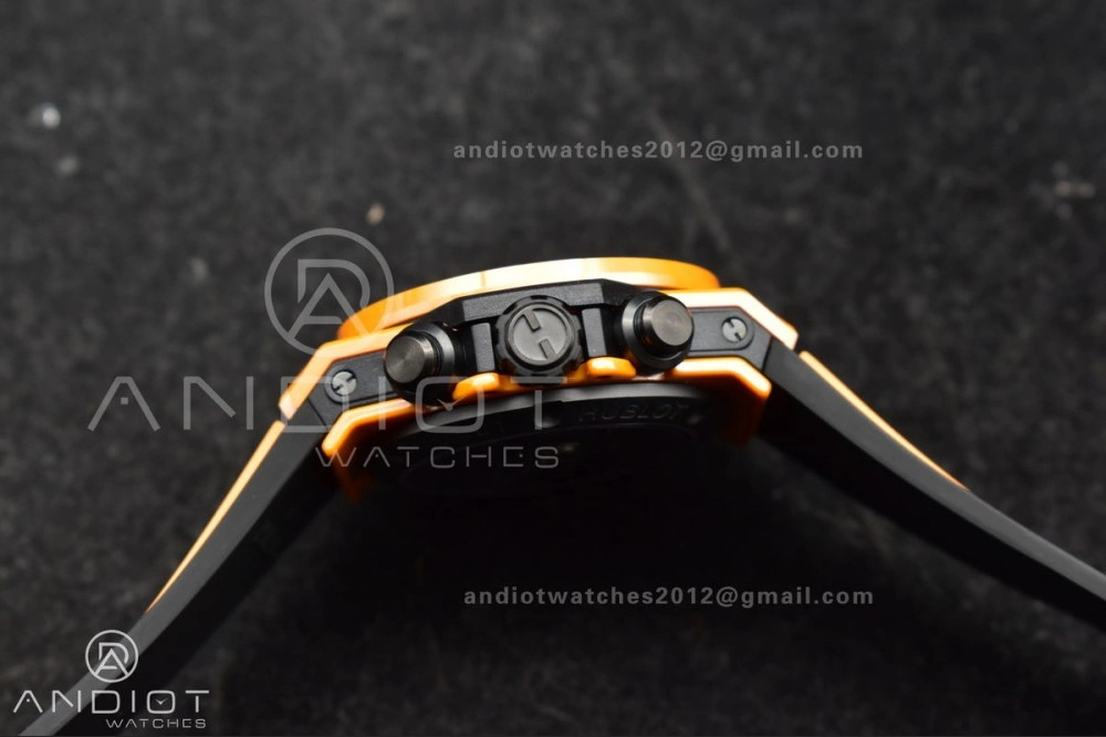 Big Bang Unico 42mm Orange Ceramic BBF 1:1 Best Edition Skeleton Dial on Orange Rubber Strap A1280 V2