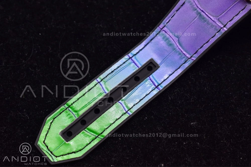 Big Bang Unico Rainbow King RG 45mm ZF 1:1 Best Edition on Rainbow Gummy Strap A1280