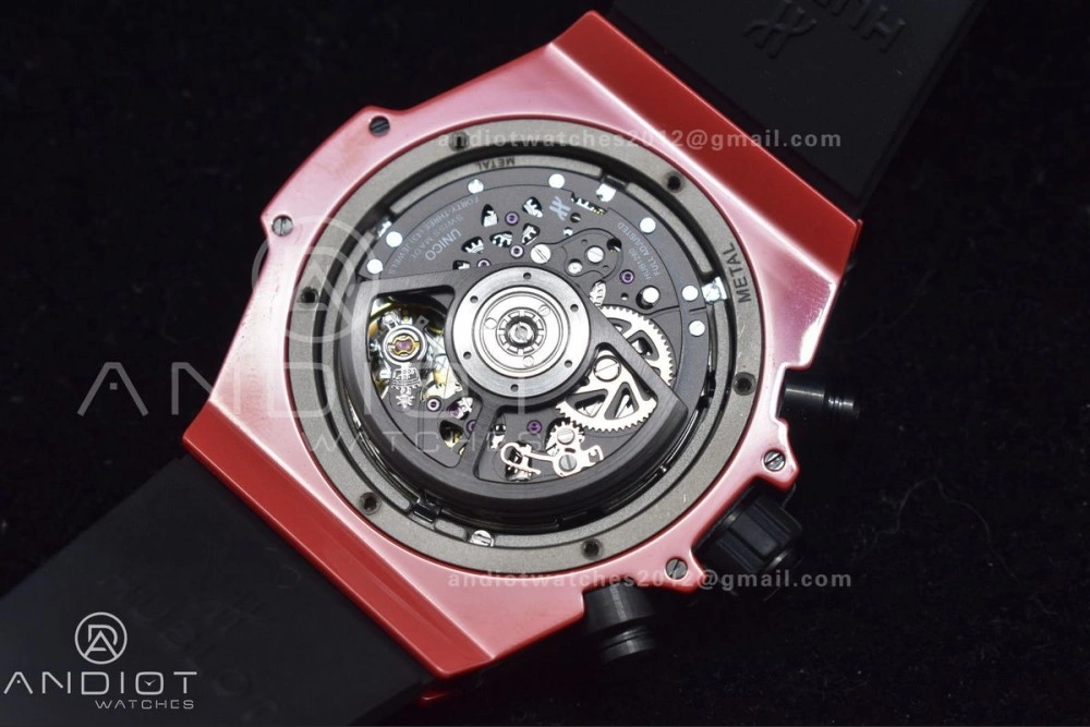 Big Bang Unico Red Magic Ceramic BBF 1:1 Best Edition Skeleton Dial on Red Rubber Strap A1280
