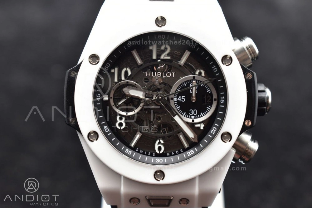 Big Bang Unico White Ceramic ZF 1:1 Best Edition Skeleton Dial on White Rubber Strap A1280