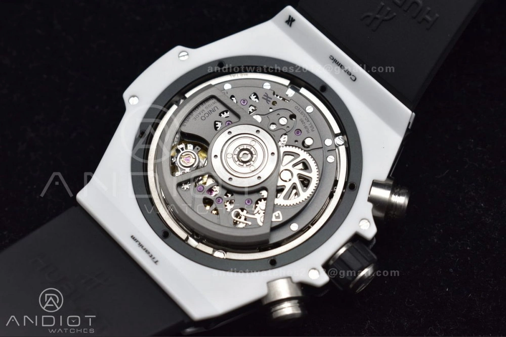 Big Bang Unico White Ceramic ZF 1:1 Best Edition Skeleton Dial on White Rubber Strap A1280
