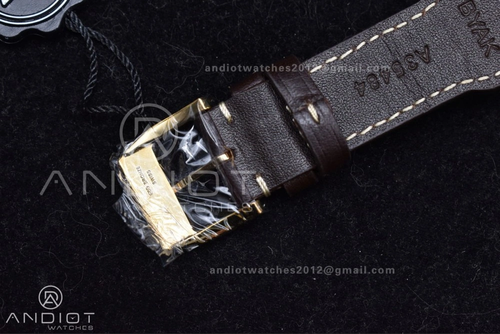 Big Pilot IW501005 Real Bronze ZF 1:1 Best Edition Black Dial on Brown Leather Strap A52000