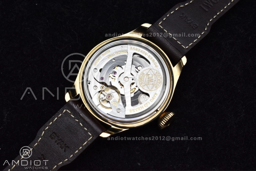 Big Pilot IW501005 Real Bronze ZF 1:1 Best Edition Black Dial on Brown Leather Strap A52000