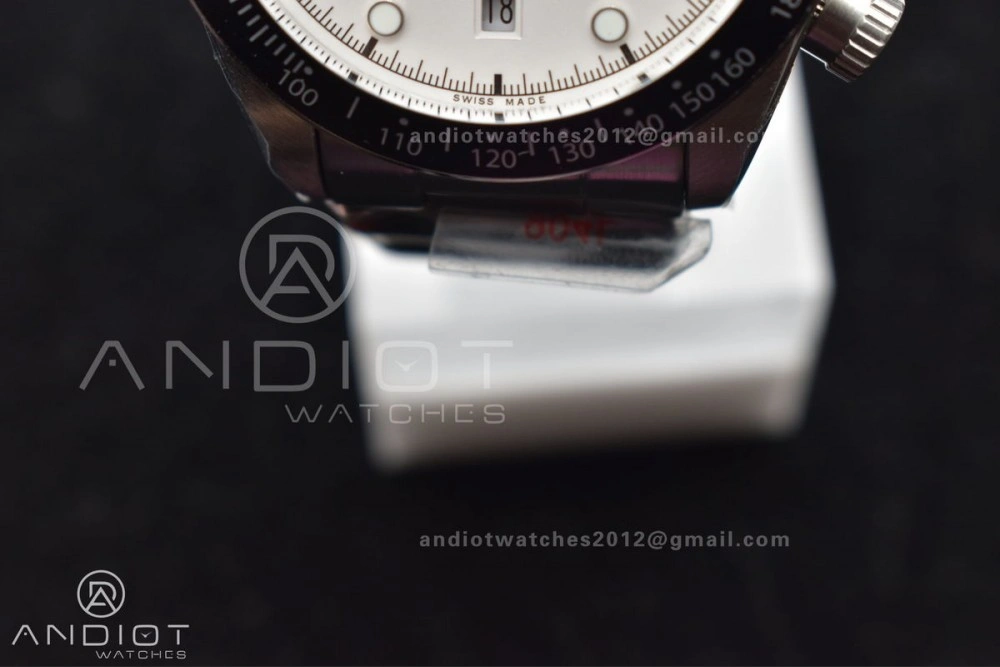 Black Bay Chrono SS TWS 1:1 Best Edition White Dial on SS Bracelet A7750