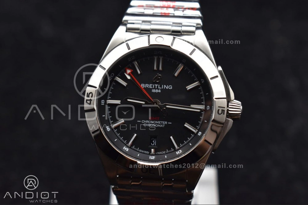 Breitling BLS Factory Chronomat Automatic 1:1 Best Edition GMT 40mm Black Dial On SS Bracelet A2836