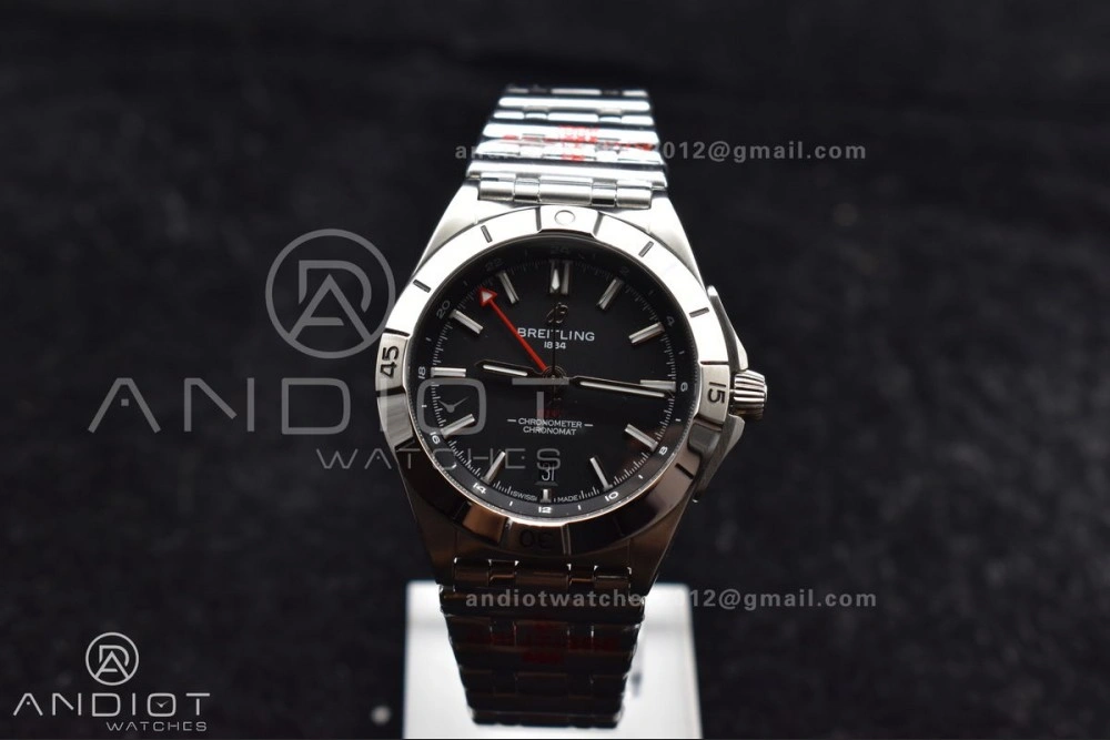 Breitling BLS Factory Chronomat Automatic 1:1 Best Edition GMT 40mm Black Dial On SS Bracelet A2836