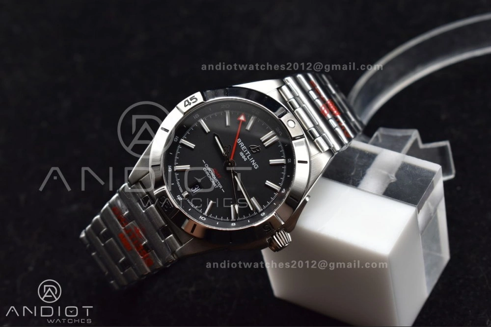 Breitling BLS Factory Chronomat Automatic 1:1 Best Edition GMT 40mm Black Dial On SS Bracelet A2836