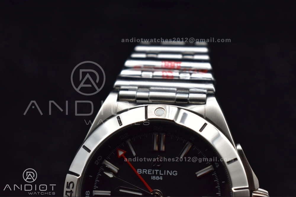 Breitling BLS Factory Chronomat Automatic 1:1 Best Edition GMT 40mm Black Dial On SS Bracelet A2836