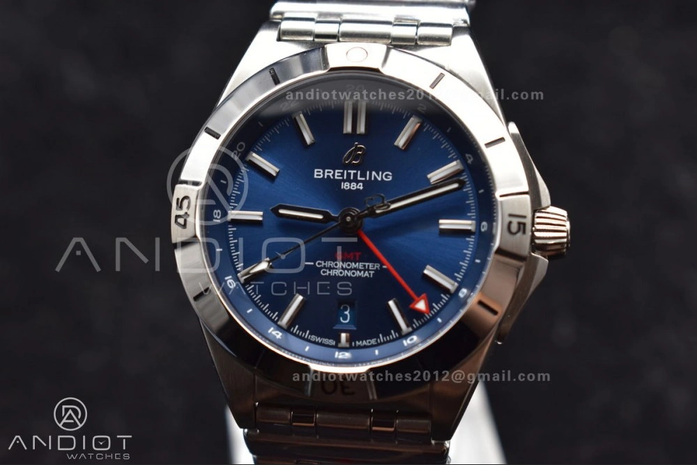 Breitling BLS Factory Chronomat Automatic 1:1 Best Edition GMT 40mm Blue Dial On SS Bracelet A2836