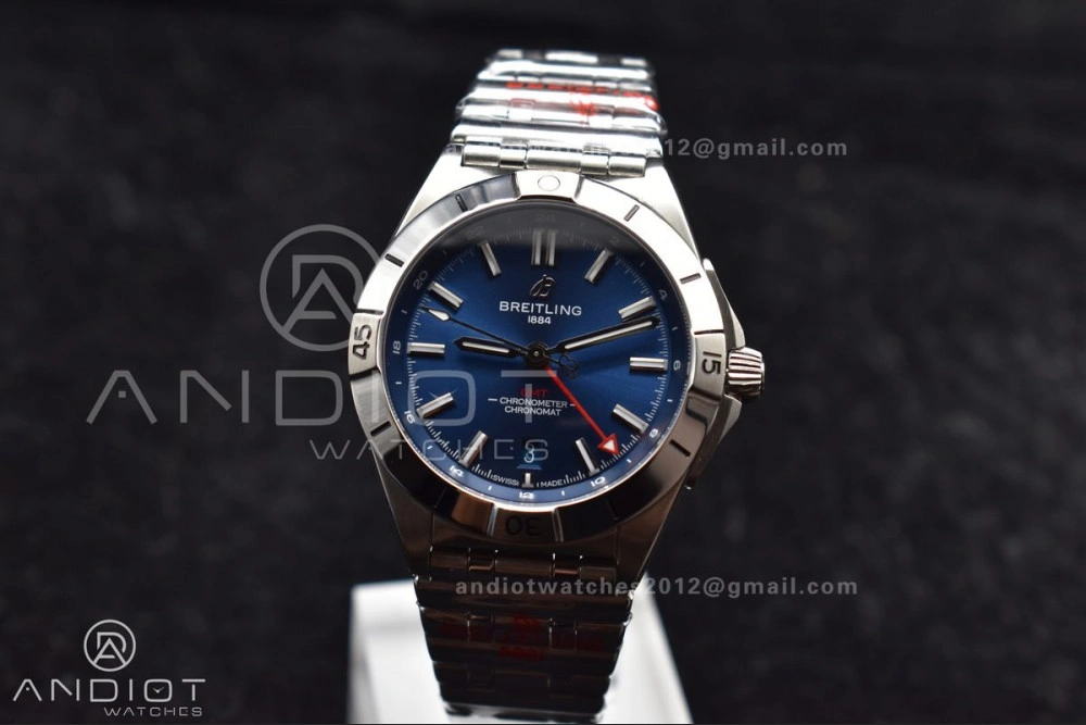 Breitling BLS Factory Chronomat Automatic 1:1 Best Edition GMT 40mm Blue Dial On SS Bracelet A2836