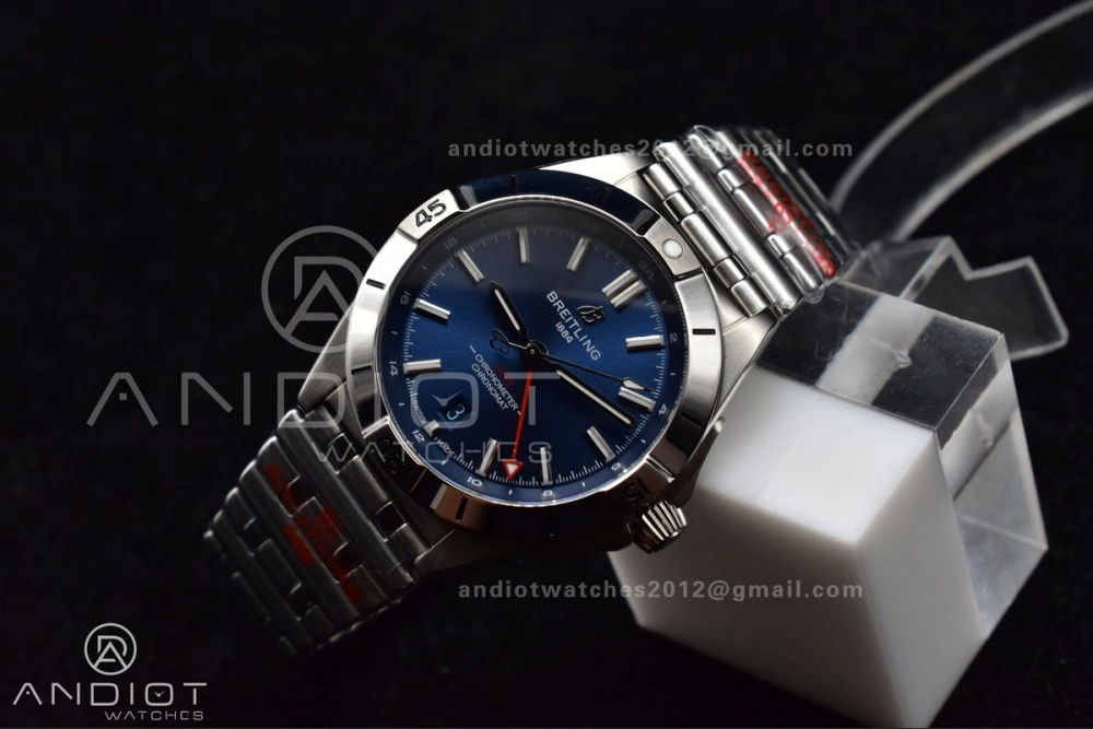 Breitling BLS Factory Chronomat Automatic 1:1 Best Edition GMT 40mm Blue Dial On SS Bracelet A2836