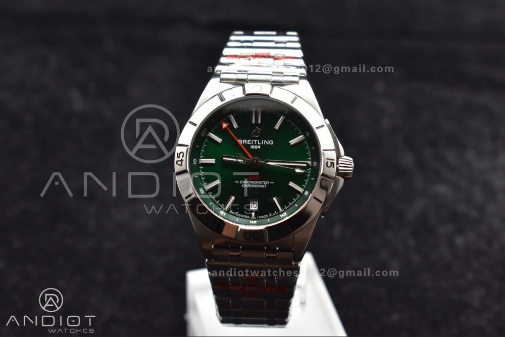 Breitling BLS Factory Chronomat Automatic 1:1 Best Edition GMT 40mm Green Dial On SS Bracelet A2836