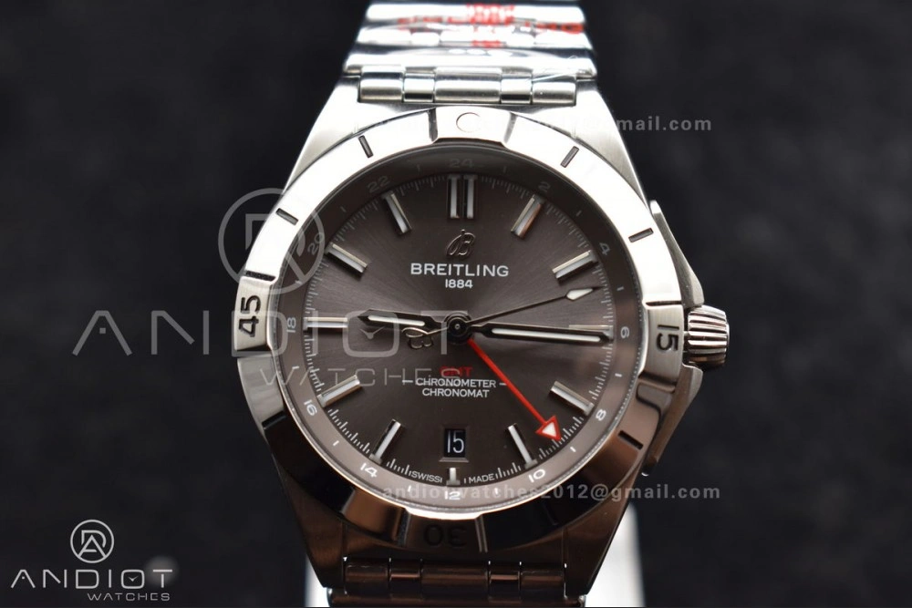 Breitling BLS Factory Chronomat Automatic 1:1 Best Edition GMT 40mm Grey Dial on SS Bracelet A2836