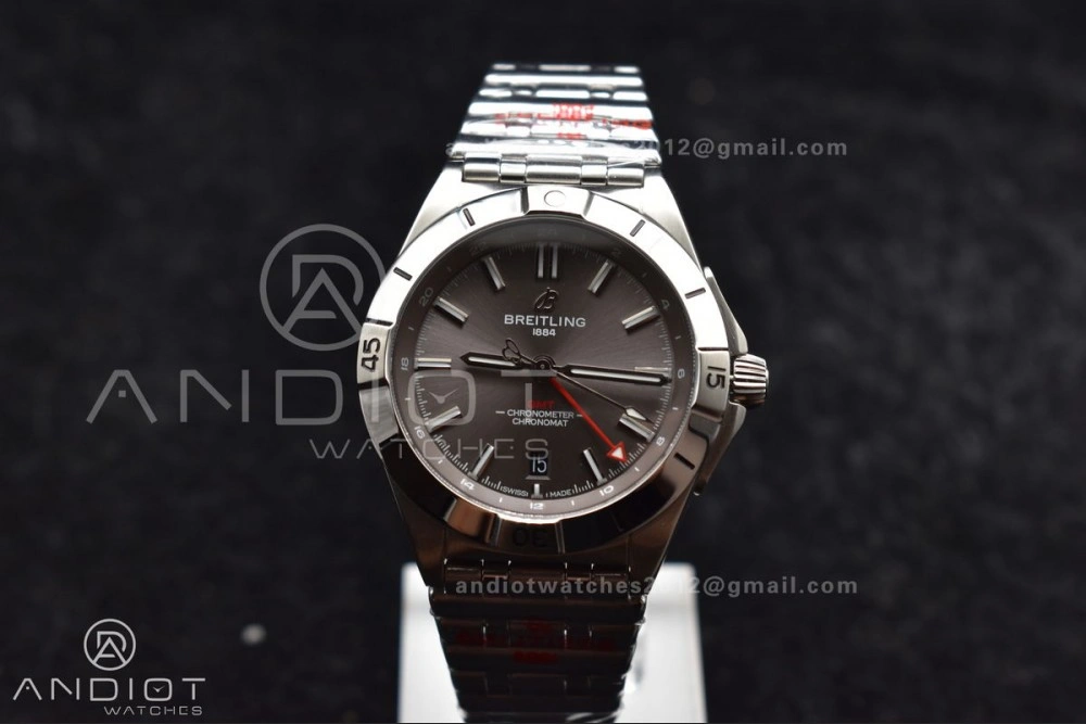 Breitling BLS Factory Chronomat Automatic 1:1 Best Edition GMT 40mm Grey Dial on SS Bracelet A2836