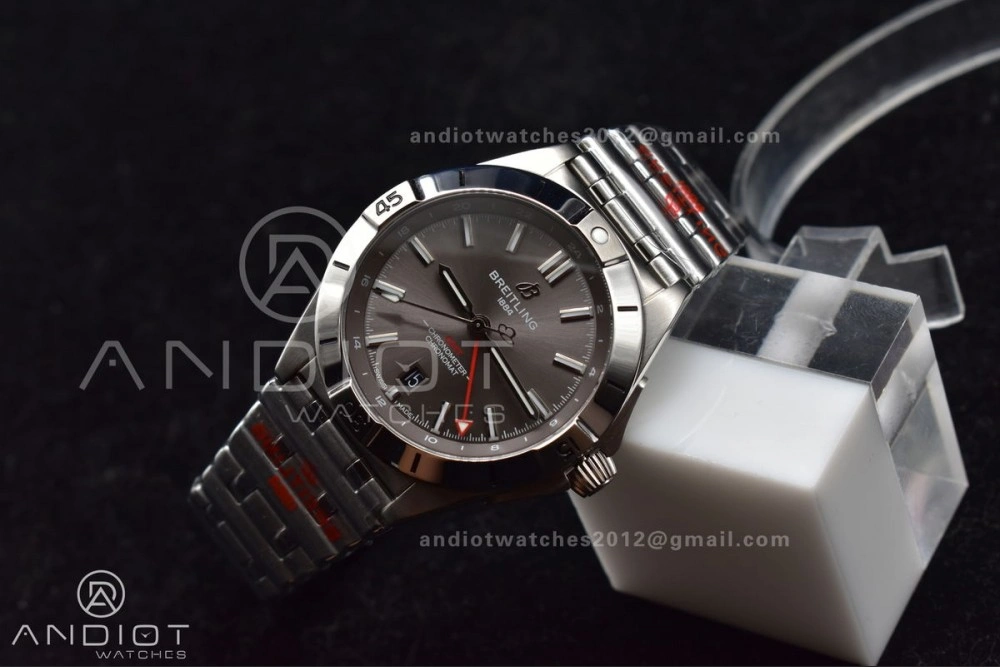 Breitling BLS Factory Chronomat Automatic 1:1 Best Edition GMT 40mm Grey Dial on SS Bracelet A2836