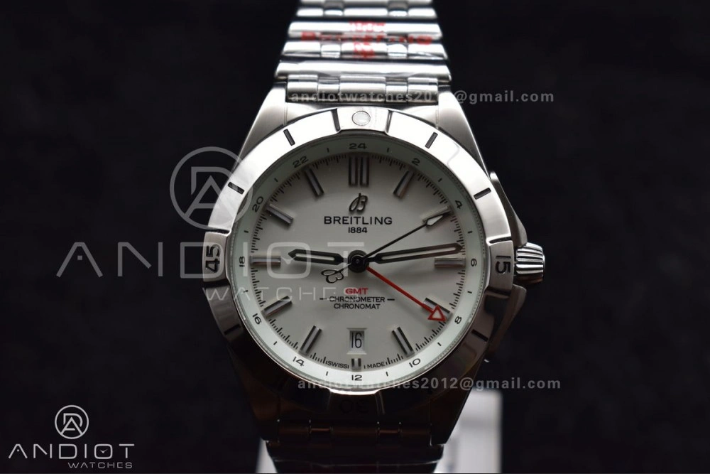 Breitling BLS Factory Chronomat Automatic 1:1 Best Edition GMT 40mm White Dial On SS Bracelet A2836
