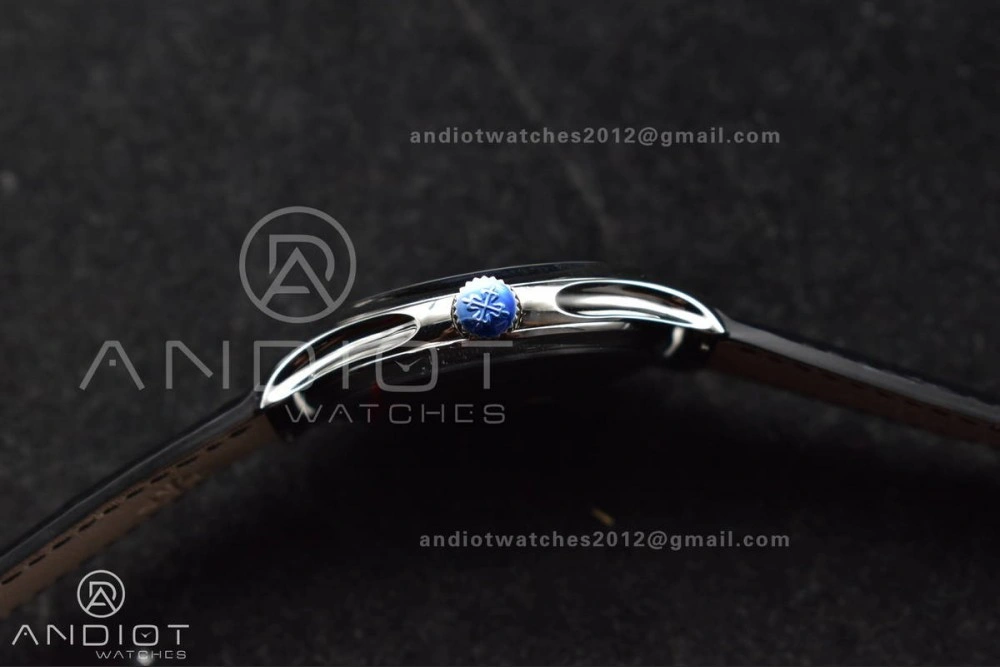 Calatrava 5227 SS 3KF 1:1 Best Edition Black Dial on Black Leather Strap A324 Super Clone V2