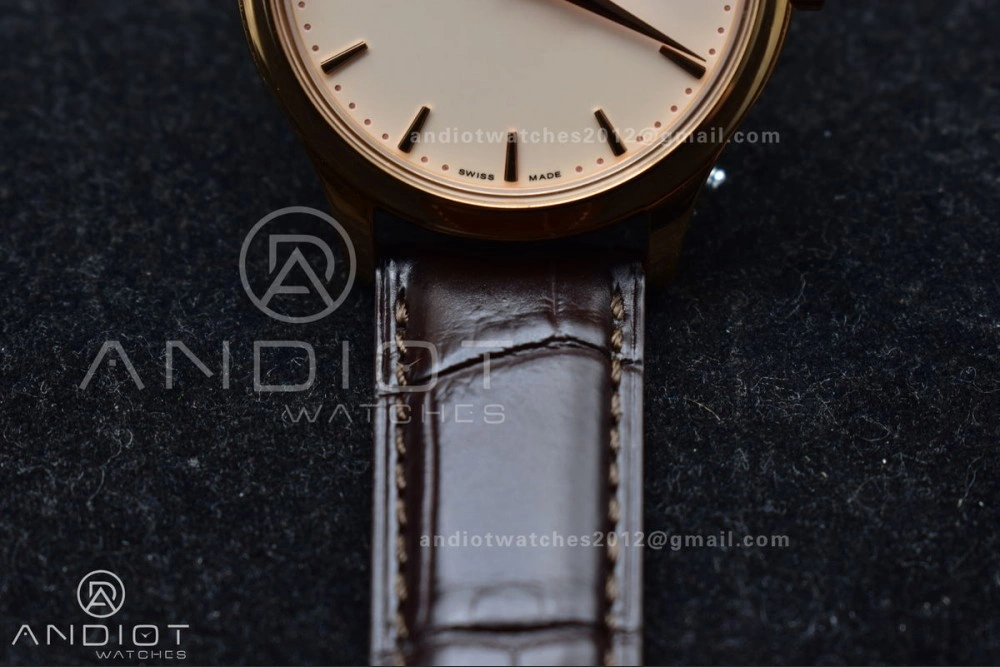 Calatrava 5227R SS 3KF 1:1 Best Edition White Dial on Brown Leather Strap A324 Super Clone V2