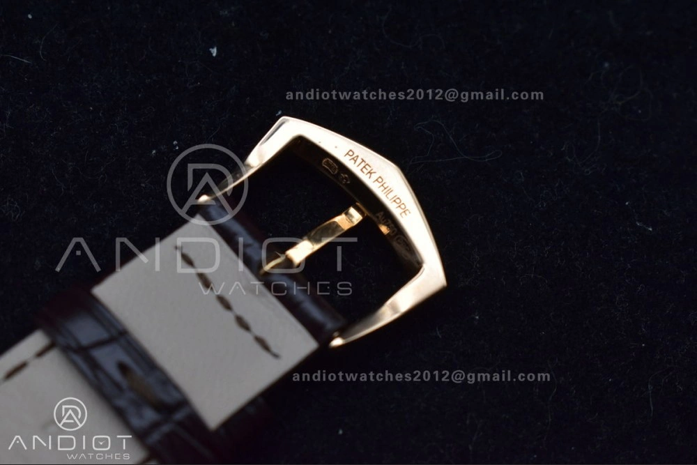 Calatrava 5227R SS 3KF 1:1 Best Edition White Dial on Brown Leather Strap A324 Super Clone V2