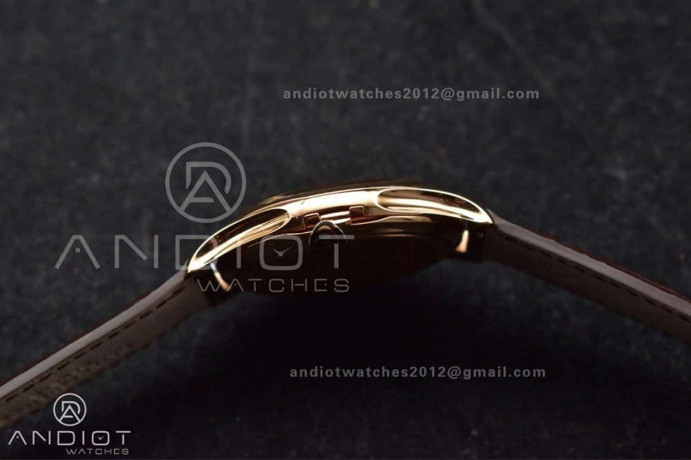 Calatrava 5227R SS 3KF 1:1 Best Edition White Dial on Brown Leather Strap A324 Super Clone V2