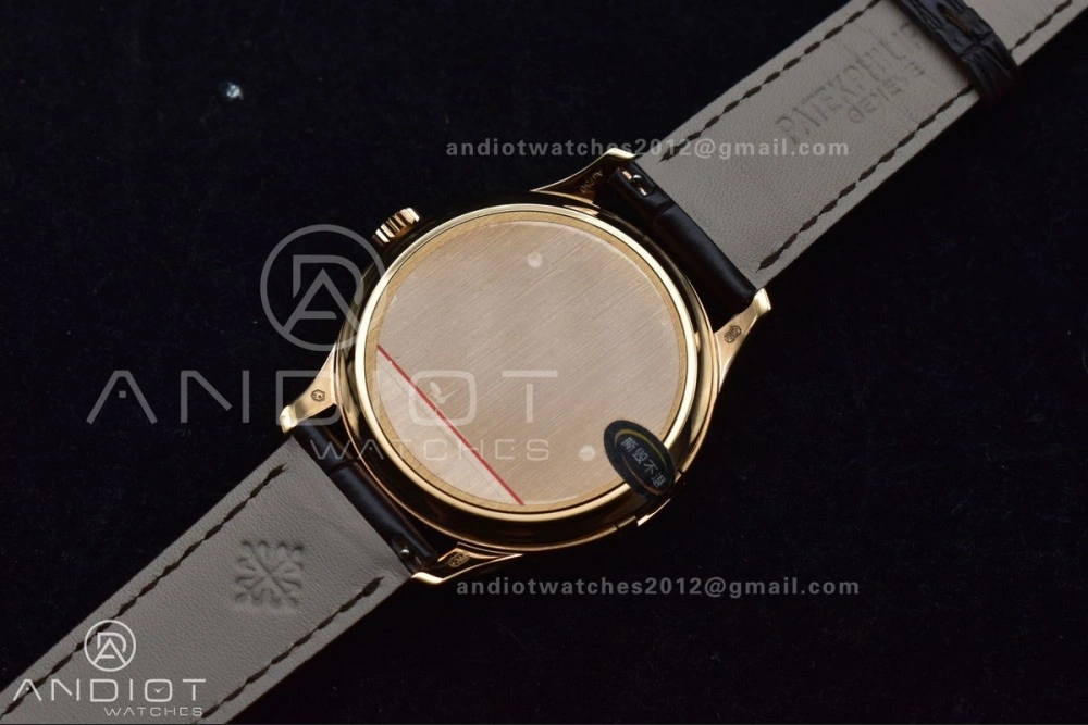 Calatrava 5227R SS 3KF 1:1 Best Edition White Dial on Brown Leather Strap A324 Super Clone V2