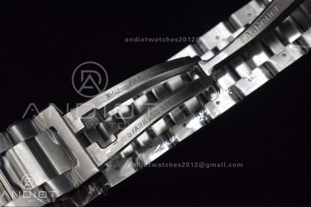 Calibre Heuer 01 Chrono SS XF 1:1 Best Edition Black Dial on SS Bracelet Strap A1887