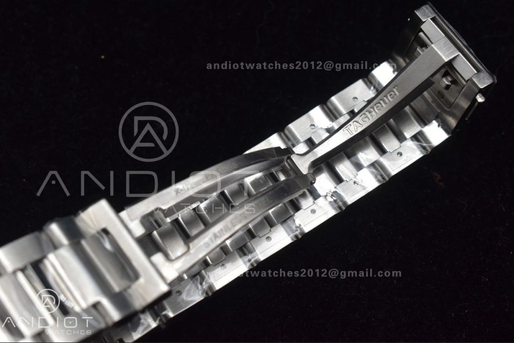 Calibre Heuer 01 Chrono SS XF 1:1 Best Edition Black Dial on SS Bracelet Strap A1887