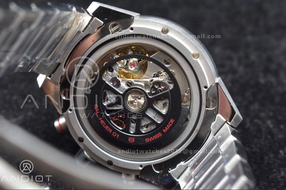 Calibre Heuer 01 Chrono SS XF 1:1 Best Edition Black Dial on SS Bracelet Strap A1887