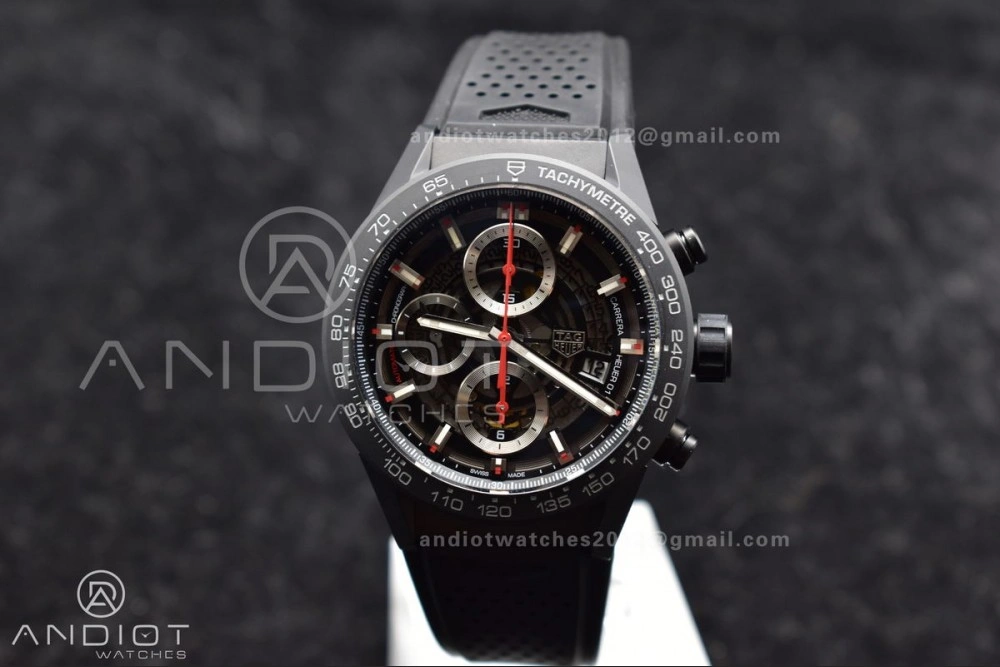 Carrera Cal. HEUER 01 45mm Full Blk Ceramic XF A1887