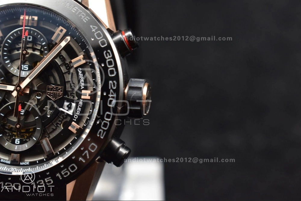 Carrera Cal. HEUER 01 45mm RG RU Blk XF A1887