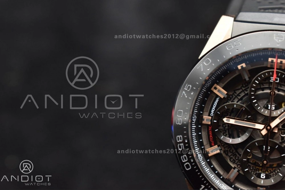 Carrera Cal. HEUER 01 45mm RG RU Blk XF A1887