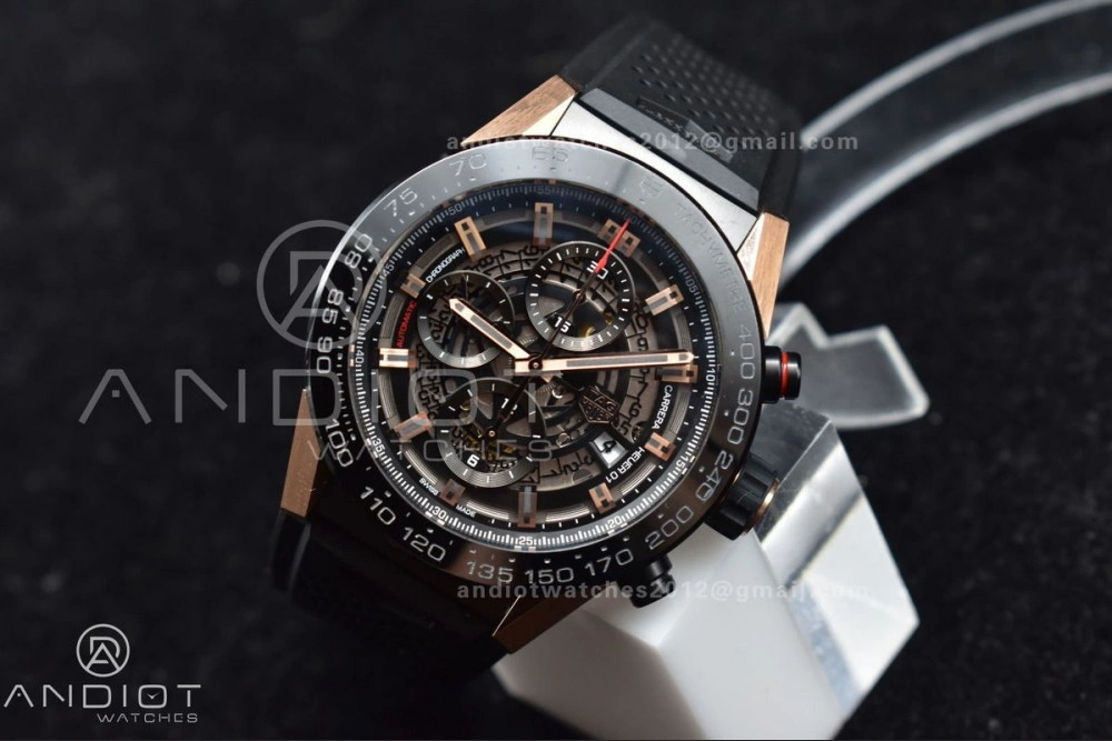 Carrera Cal. HEUER 01 45mm RG RU Blk XF A1887