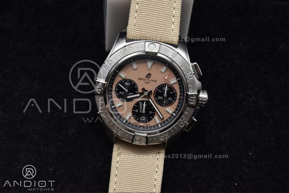 Chronograph Avenger B01 44mm BLSF 1:1 Best Edition Khaki Dial On Nato Strap A7750