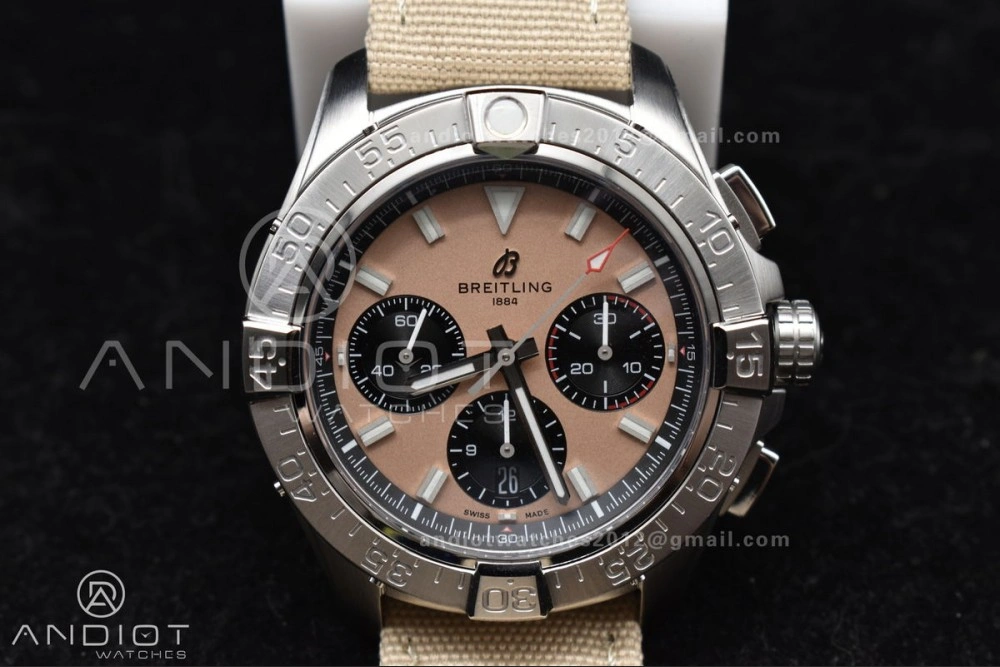 Chronograph Avenger B01 44mm BLSF 1:1 Best Edition Khaki Dial On Nato Strap A7750