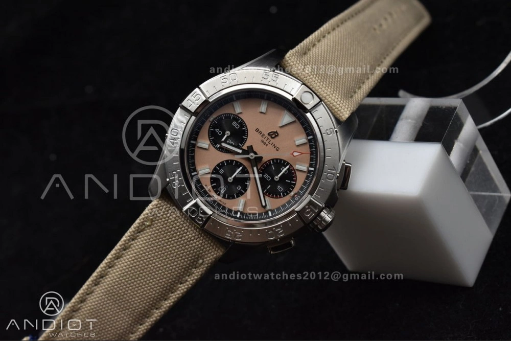 Chronograph Avenger B01 44mm BLSF 1:1 Best Edition Khaki Dial On Nato Strap A7750