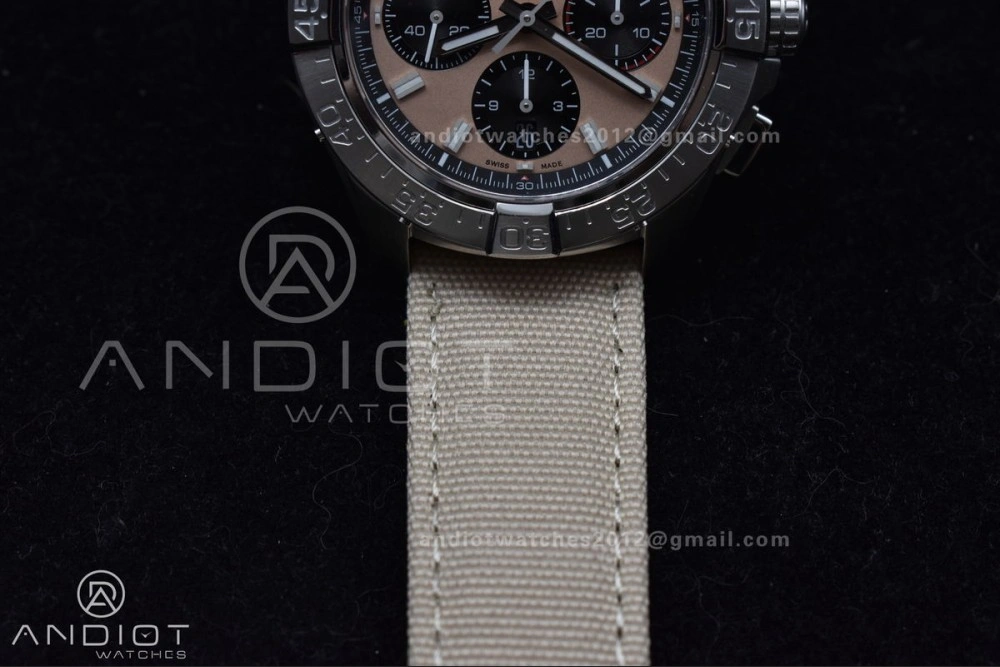 Chronograph Avenger B01 44mm BLSF 1:1 Best Edition Khaki Dial On Nato Strap A7750