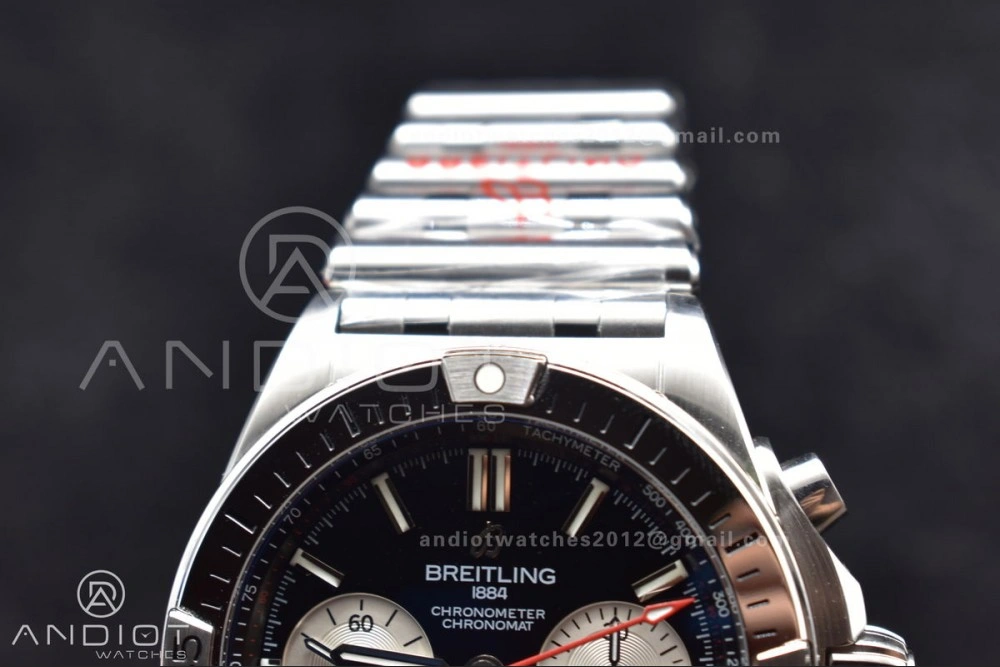 Chronomat B01 42mm SS BLSF 1:1 Best Edition Black Dial on SS Bracelet A7750